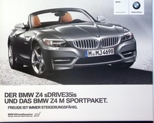 EF2054 Brochure BMW Z4 E89  sDrive35is + Z4 M sportpakket 02/09 German Deutsch