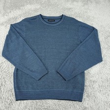 Tricots St. Raphael Sweater Mens XL Blue Textured Knit Crewneck Pullover Casual