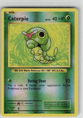 LP Caterpie 3/108 Reverse Holo Common Evolutions Pokemon 2016