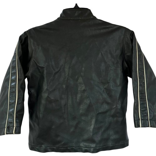 Whispering Smith Faux Leather Jacket Boys Size 5 Medium Quilted Lining Biker - Picture 6 of 8