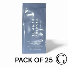 PACK OF 25 SUMMER FRIDAYS RICH CUSHION CREAM ULTRA PLUMPING MOISTURIZER 2ML