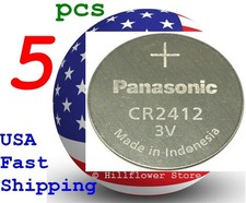 5 pcs CR2412 LM2412 BR2412 2412 Panasonic bulk 3V Lithium Battery