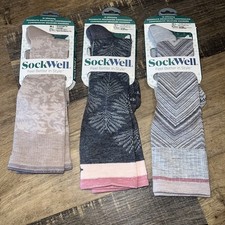 Sockwell Womens Compression Socks M-L Wide Calf Fit Moderate 15-20mmHg New Lot 3