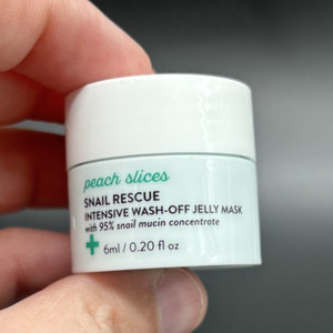 Peach Slices Snail Rescue Intensive Wash Off Jelly Mask Travel 0.20 fl oz NEW