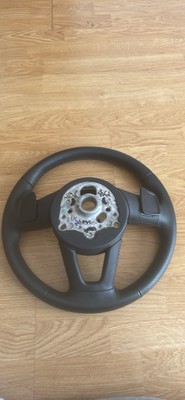 Audi S-Line Leather A4 A5 S4 S5 Half Perforated Flat Bottom Steering Wheel # 24A