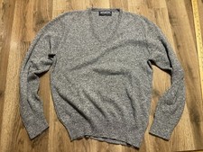 Puritan Sweater, Men's Size Large, Gray, V-neck, Pullover, Long Sleeve