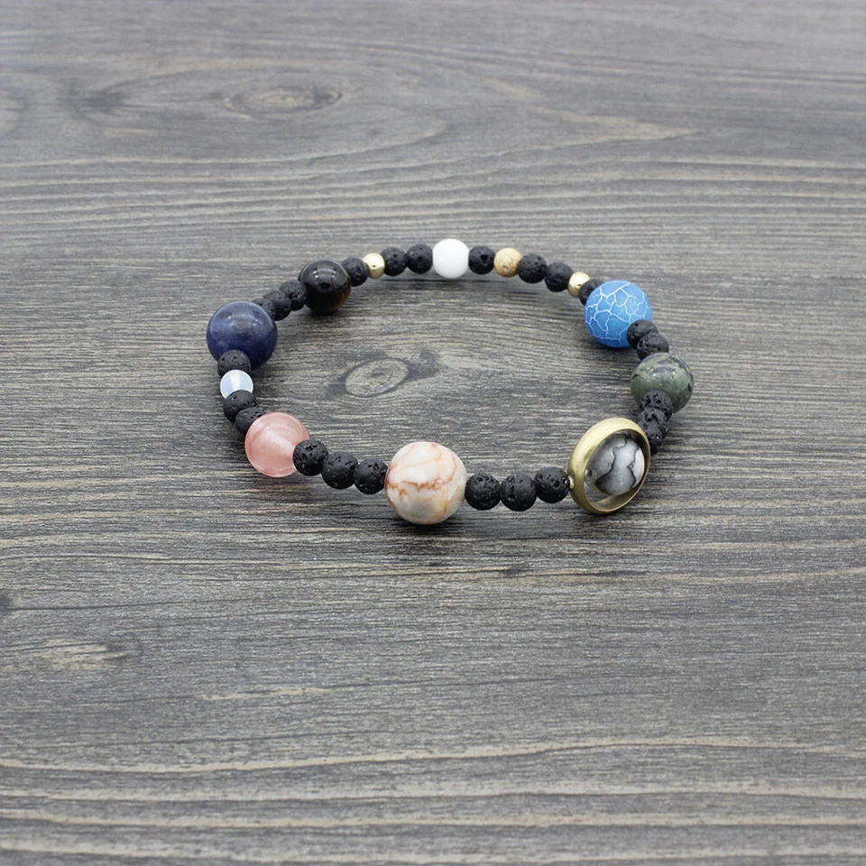 Solar System Bracelet Healing Planet Stones Galaxy bracelet 8 Planets bracelet - Image 3 of 4