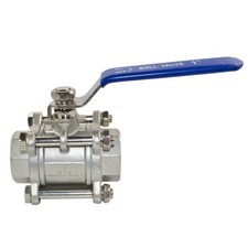 1" inch 3 Piece NPT Ball Valve Threaded Plumbing fitting SS316 Oil US STOCK