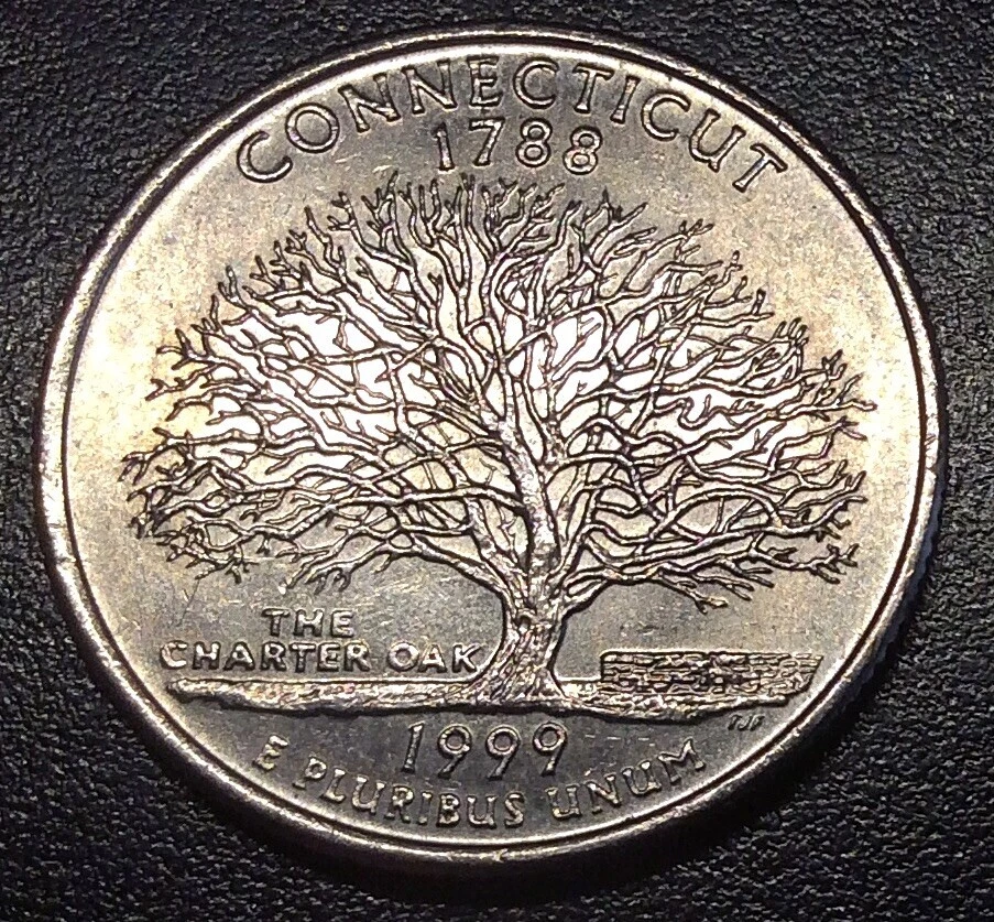 1999-D CONNECTICUT ROTATED REVERSE MAJOR ERROR As Shown - Image 4 of 4