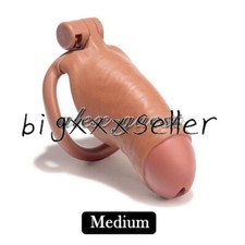 New 3D Printing Male Chastity Cage Device Realistic Design Men Lock Belt 4 Rings