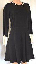 VINCE CAMUTO BLACK SWATER DRESS LONG SLEEVES CUFF SLEEVES DETAIL SIZE M