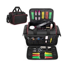 BAFASO Barber Case with Adjustable Dividers, Travel Hairdresser Bag Holds Var...