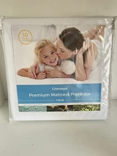 Linenspa Premium Mattress Protector White - Twin Waterproof Design