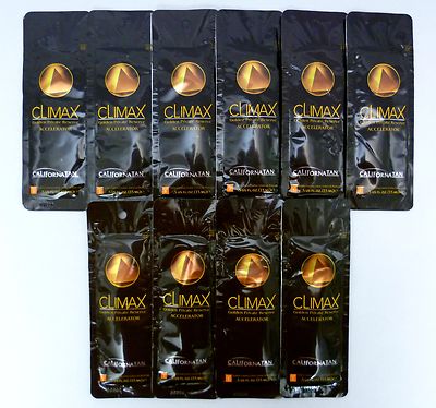 CALIFORNIA TAN ''CLIMAX'' PRIVATE RESERVE ACCELERATOR, LOT OF 10-.5Z PKTS - STEP 1