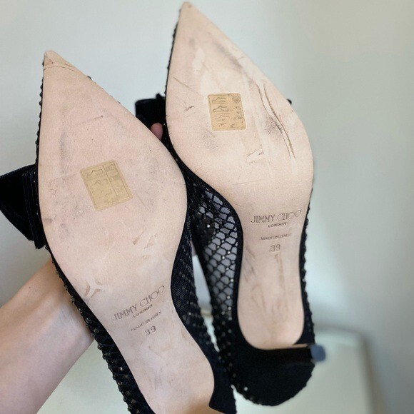 累積売上総額第１位！VIPセール★JIMMY CHOO★EMILY 85MM 85mm bling patent leather pumps - Jimmy Choo - Women