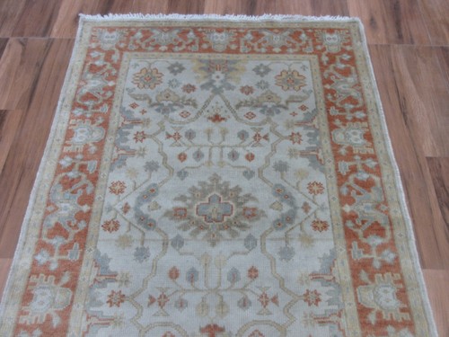Oriental Rug Handmade Traditional Oushak Wool Rug – Soft Muted Tones, 3X5 ft - Picture 3 of 9