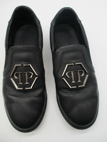 PHILIPP PLEIN black leather Alight 'PP 