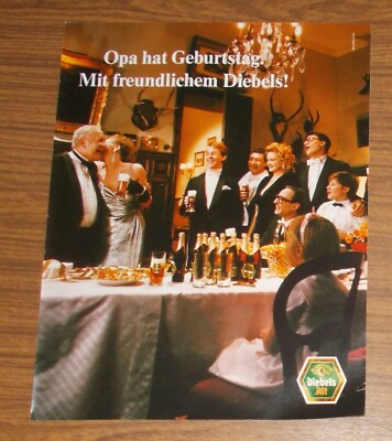 Rare Advertising DIEBELS ALT - Grandpa's Birthday - With Friendly Diebels 1988
