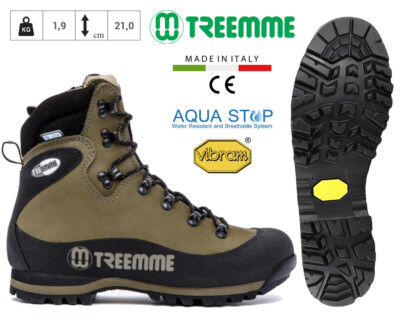 TREEMME Trekkingschuh Nubukleder Futter AQUASTOP Gummisohle VIBRAM 9591