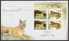 Canada #2123a, Big Cats, Amur Leopard & Cougar, UR PB, First Day Cover, FDC 2005