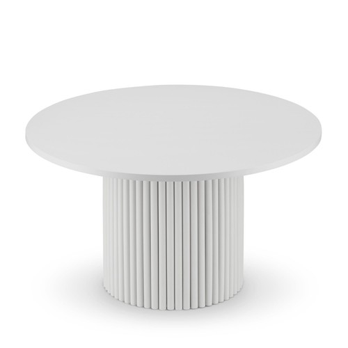 Couchtisch Rund HANDGEMACHT Beistelltisch Sofatisch Kaffeetisch Geriffelt Tisch - Bild 12 von 14