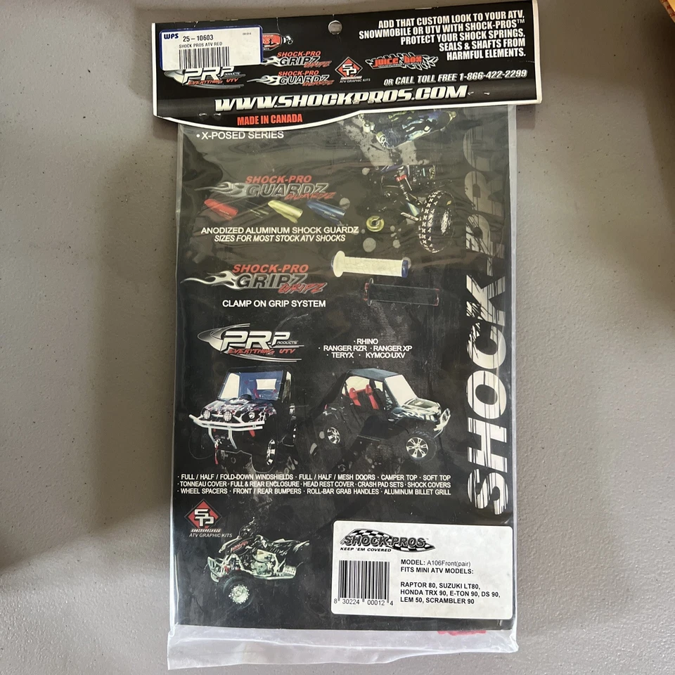 Cubiertas de amortiguador Shock-Pros A106RD rojas A106RD 25-10603 7710606 Foto 2 de 4