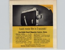 1953 Eastman Kodak Cine-Kodak Royal Magazine 16mm Movie Camera Ephemera Art
