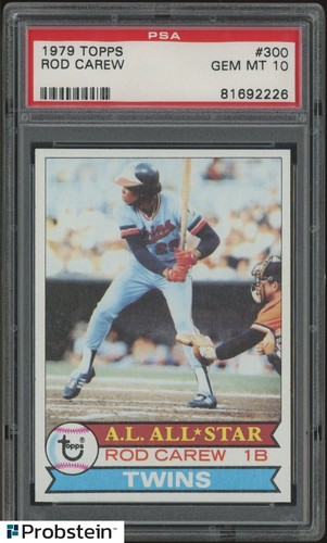 1979 Topps #300 Rod Carew Minnesota Twins HOF PSA 10 GEM MINT