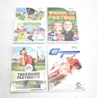 Lot of 4 Nintendo Wii Games Deca Sports Tiger Woods Golf GT Pro Wheel of Fortune