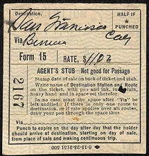 Virginia & Truckee Railroad V&T R.Y. 1926 Ticket #2167
