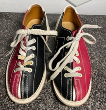 AMF Red Black White LEATHER BOWLING Shoes Size 5 WOMENS