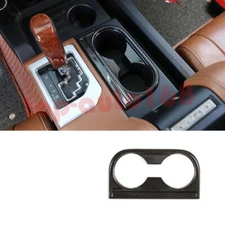 Carbon Fiber Look Center Console Cup Holder Cover Trim For Toyota Tundra 2014-21