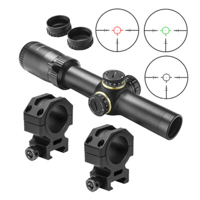 カレイドスコープ NcSTAR 1-6X24 LPVO 30mm Glass Etched Rifle Scope + Mounts fits