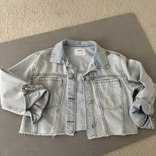 zara size 11-12 girls Jean Crop Jacket