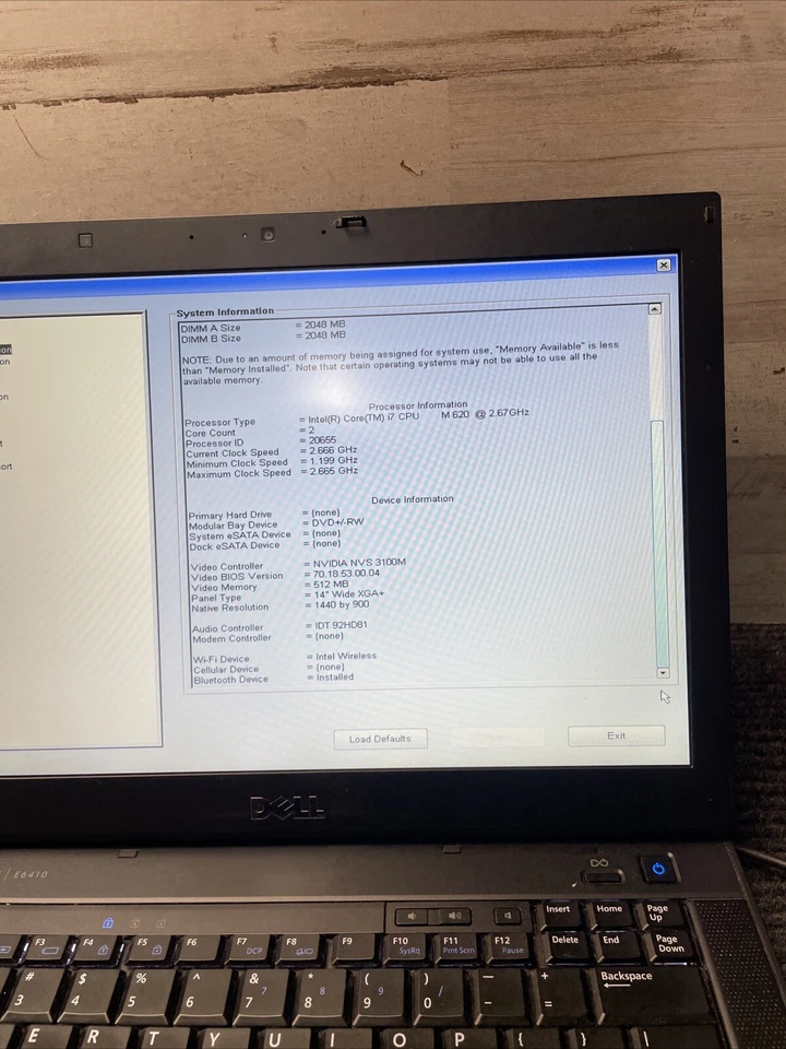 *PARTS* Dell Latitude E6410 14" Laptop RED Intel i7 M620 2.67GHZ 4GB, No HDD/OS - Image 3 of 4