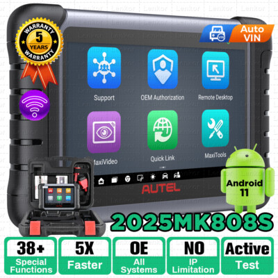 2025 Autel MaxiCOM MK808S Bidirectional Car Diagnostic Scanner Tool Key Coding