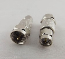 1pcs F Male Plug to SMA Male Straight Center Coaxial Coax RF Adapter Connector