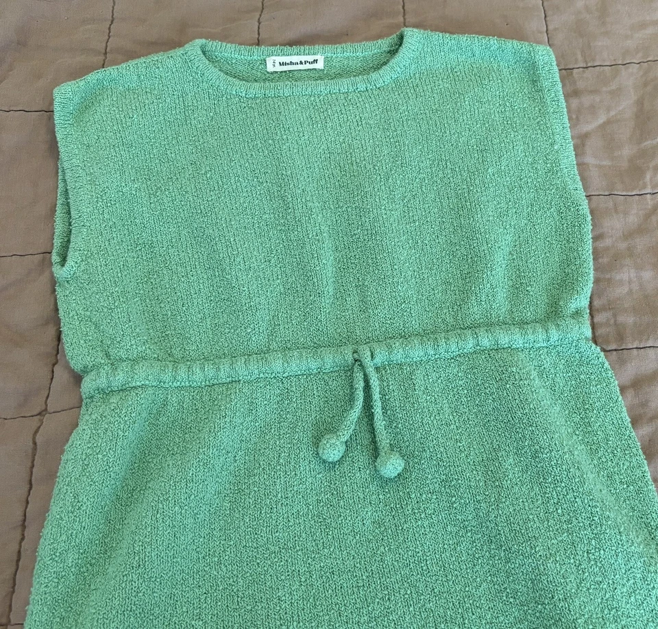 Misha & Puff Terrycloth Cover-Up Verde - Juventude 7 - 8 anos - Excelente Estado! - Imagem 2 de 4