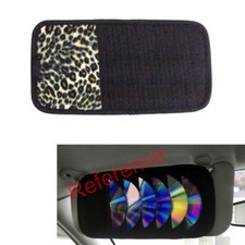 New Tan Cheetah Animal Print Car Truck CD DVD Sun Visor Holder Organizer