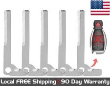 5x New Replacement Remote Key Fob Uncut Insert Blade For Select Mercedes Vehicle