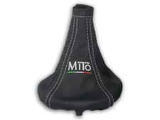 SCHALTMANSCHETTE FÜR ALFA ROMEO MiTo SCHALTSACK STICKEREI FADEN WEISS Italia