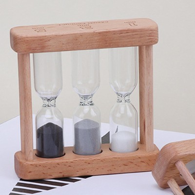 Holz Sand Timer visuelle Sanduhr Timer 1/3/5 Minuten Deko Holz