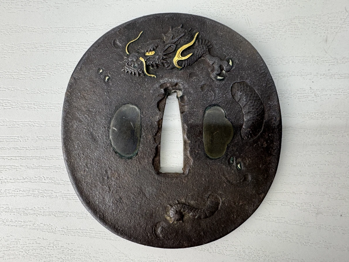 铁1800-1849 年日本刀镡| eBay