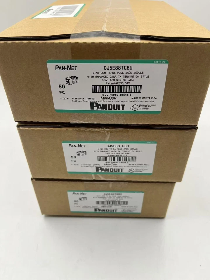 Panduit CAT5E Network Jack Module Gigabit blue CJ5E88TGBU * A box of 50 pieces - Image 2 of 4