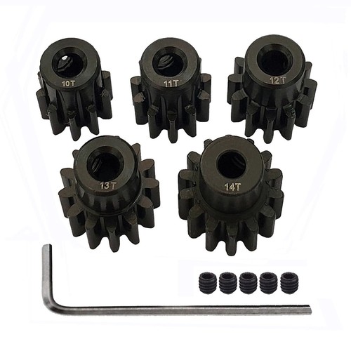 RC Motor Gear SURPASS HOBBY 5Pcs M1 5mm 11T 12T 13T 14T 15T Set ingranaggi motore pignone in metallo per motore Brushless spazzolato auto 1/8 RC  26