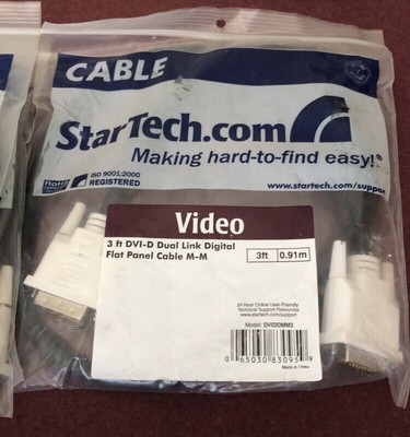 StarTech Video 3ft DVI-D Dual Link Digital Flat Panel Cable M-M
