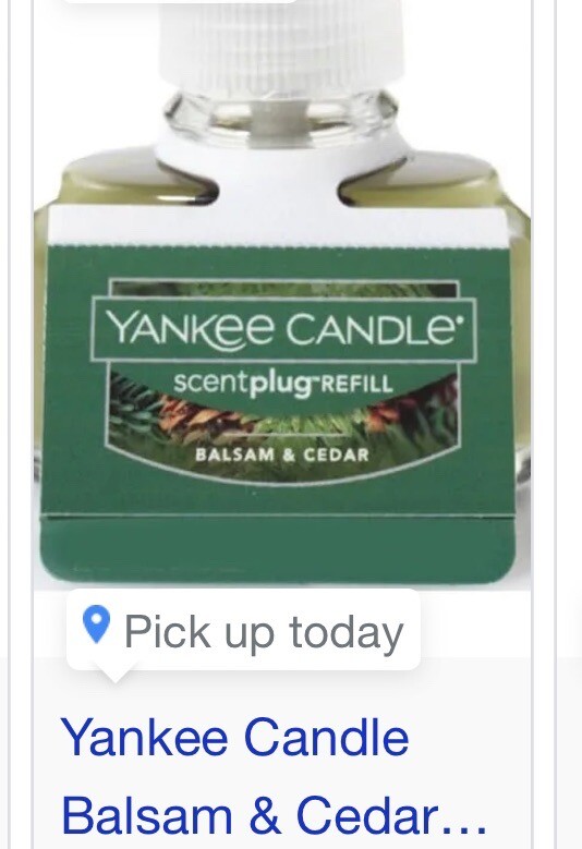 1240810 Balsam & Cedar Yankee Candle Electric Refill Home Fragrance