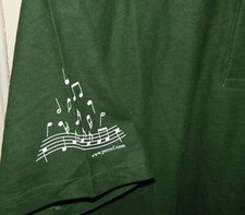 Polo Petrof Pianoforti Note Musicali Verde Uomo Large Nuova senza etichette