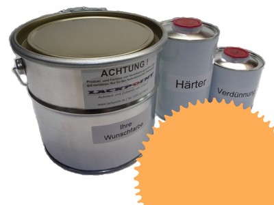 1,5 Liter Set 2K Bodenfarbe Fussboden RAL 1017 Vinyl-Epoxid-Lack Lackpoint Glan