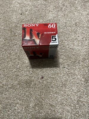 Sony mini DV tape Digital Video Cassette 60 minutes 5 pcs  New From Japan